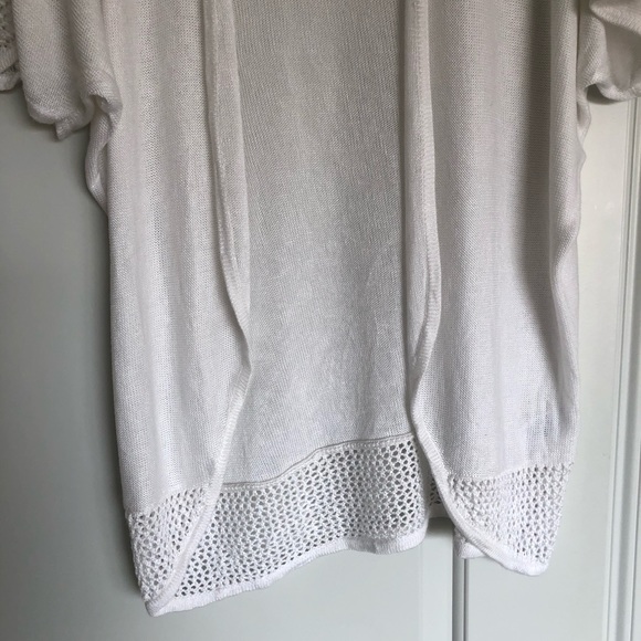 Short Sleeved Open Knit Cardigan - Picture 5 of 11